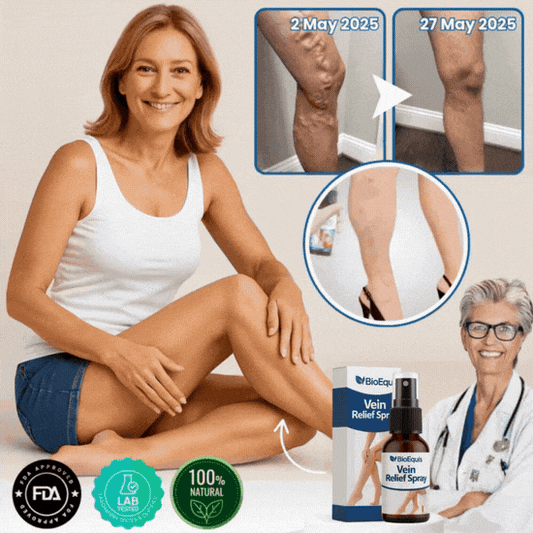 BioEquis Varicose Vein Solution Spray | Reduce Leg Pain and Swelling by 90% – Eliminate Varicose Veins in 2 Weeks!