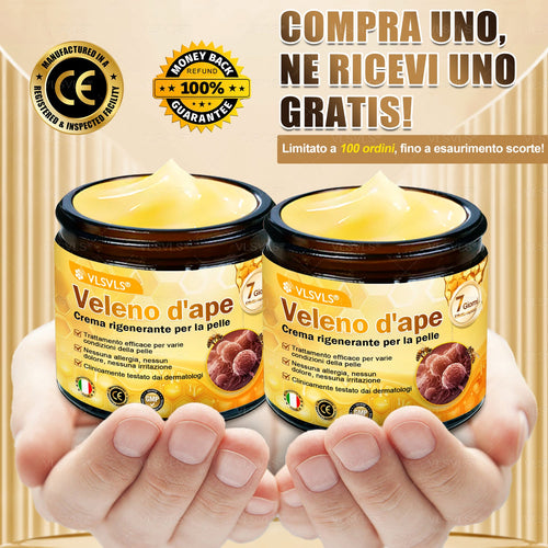 Prodotto e spedito dall’Italia 🇮🇹 VLSVLS® Crema Rigenerante alla Tossina d’Ape 🔥 ULTIMO GIORNO: -80%