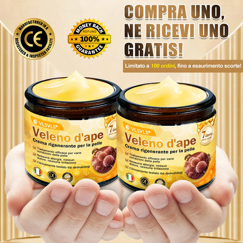Prodotto e spedito dall’Italia 🇮🇹 VLSVLS® Crema Rigenerante alla Tossina d’Ape 🔥 ULTIMO GIORNO: -80%